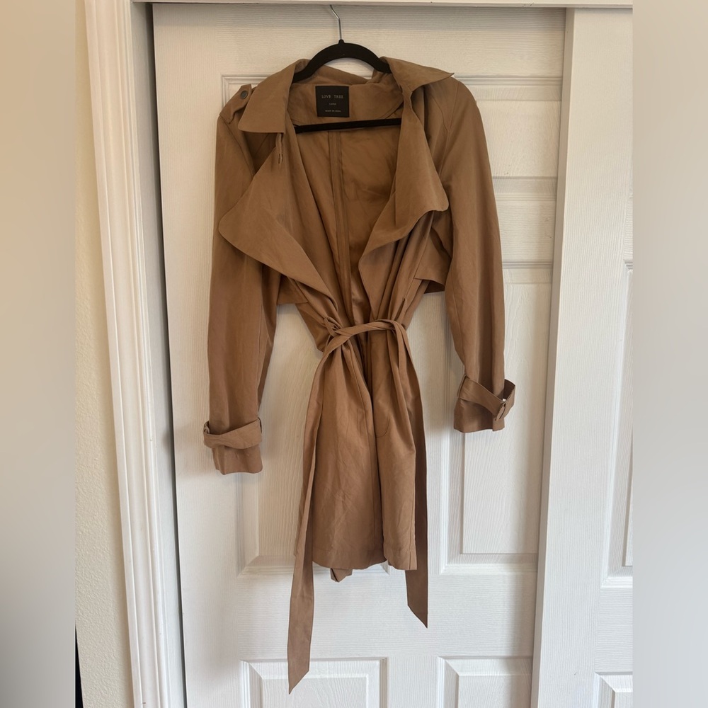 Love Tree Tan Trench Coat